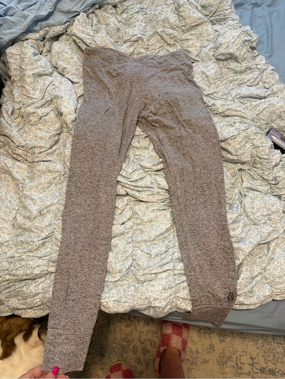 Cuddl Duds Heathered Grey Women's Leggings